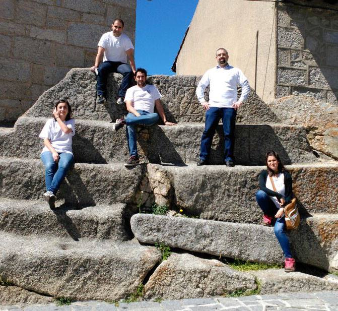 Algunos de los miembros de Futura en Collado Villalba, Madrid, España.