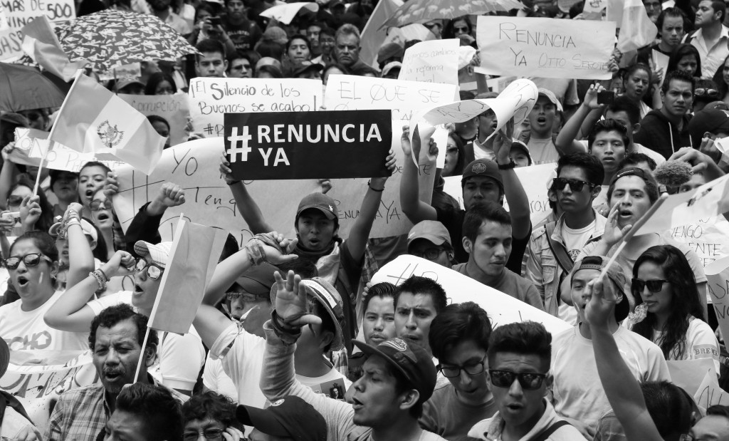 Manifestantes el pasado 27 de agosto de 2015. Foto por Patricia Macías